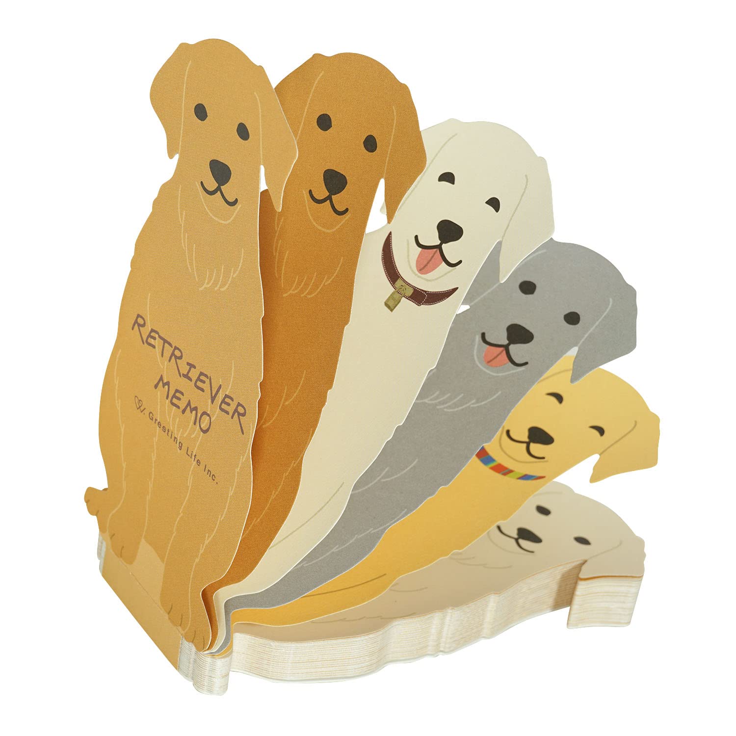 Amazon.co.jp: GreetingLife アニマルダイカットメモ レトリバー ETN